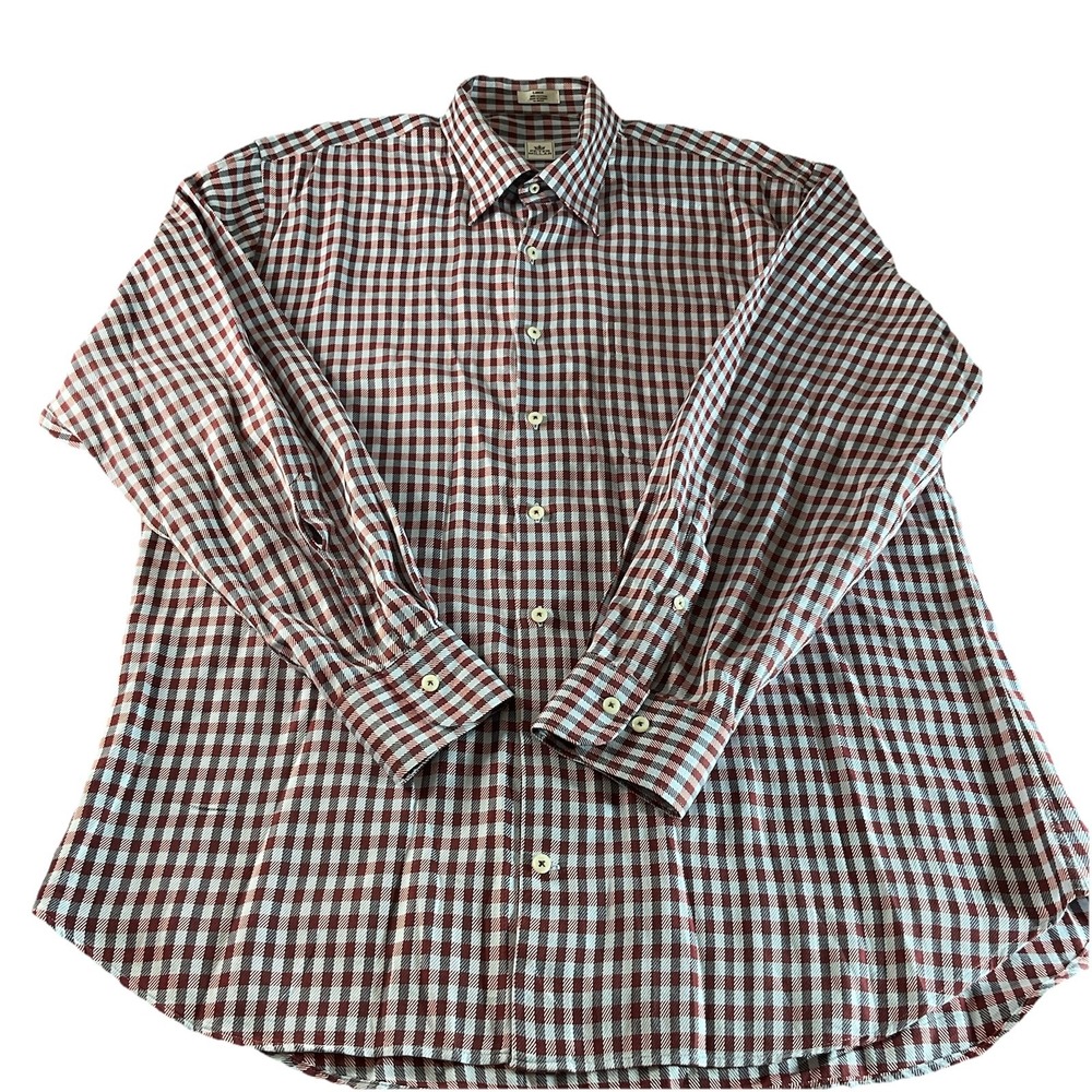 Peter Millar Crown Soft Gingham Checkered Button … - image 2